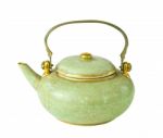 Old Teapot Isolated Stock Photo