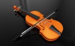 3d orange Violin Stock Photo