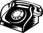 Telephone Vintage Woodcut Stock Photo