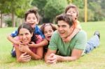 Family Lifestyle Portrait Stock Photo