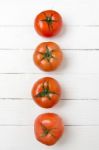 Red Tomatoes Fruits Isolated On White Stock Photo