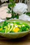 Fresh Avocado Salad Stock Photo