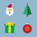 Christmas Icon Set Stock Photo