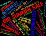 Big Summer Sale Shows Hot Weather And Bargains Stock Photo