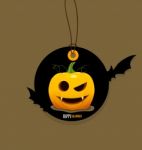 Happy Halloween. Sale Coupon, Voucher And Tag Stock Photo