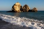 Large Rocks Off The Coast Of Cyprus Stock Photo