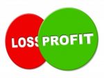 Profit Sign Means Earning Lucrative And Earnings Stock Photo