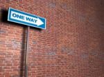 One Way Street Sign Stock Photo