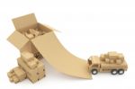 Cardboard Boxes On White Background 3d Illustration Stock Photo