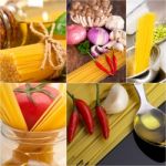 Healthy Vegetarian Vegan Food Collage Stock Photo