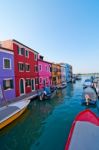 Italy Venice Burano Island Stock Photo