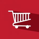 Cart Mart Flat Icon   Illustration  Stock Photo