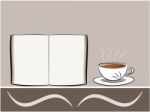 Coffee And Book Illustration Stock Photo