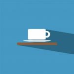 Coffee Cup Flat Icon   Illustration  Stock Photo