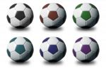 Colorful Soccer Balls Stock Photo