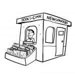 Sg171006-cartoon Books Store- Drawn Stock Photo