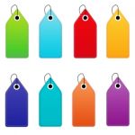 Colorful Price Tags Stock Photo