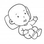 Hand Drawing Baby Smiling- Illustration Stock Photo