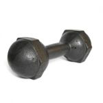 Old Dumbbell Fitness Equipment Stock Photo