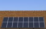 Rooftop Solar Panels Stock Photo