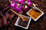 Coffee And Turmeric Scrub Stock Photo