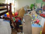 Bedroom Full Of Junk Stock Photo