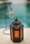 Lantern And Vintage Watch Stock Photo