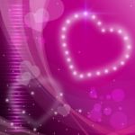 Glow Heart Indicates Light Burst And Abstract Stock Photo