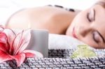 Pretty Woman In Spa Center Stock Photo