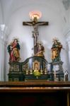 Interior View Of The Parish Church Of St. Georgen Stock Photo