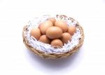 Brown Eggs With White Background  Stock Photo