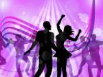 Disco Dancing Represents Parties Discotheque And Cheerful Stock Photo