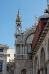 Partial View Of Saint Marks Basilica Venice Stock Photo