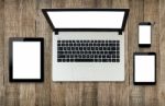 Modern Technology Device White Screen Stock Photo