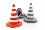 Traffic Cones Stock Photo