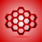 3d Hexagon Pattern Stock Photo