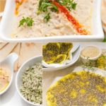 Arab Middle Eastern Food Collage Stock Photo