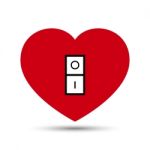  Love Heart Switch Button Stock Photo