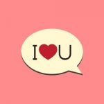  I Love You Speech Bubble Stock Photo