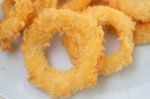 Fried Onion Rings Stock Photo