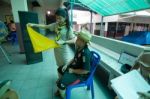 Student 9-10 Years Old, Scouts Work Together, Scout Camp In Pieamsuwan School Bangkok Thailand Stock Photo