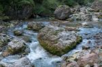 View Of The Bicaz Gorge Between Moldavia And Transylvania Stock Photo