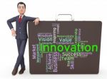 Innovation Words Represents Text Creativity And Conception Stock Photo