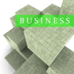 Business Blocks Shows Company Trade 3d Rendering Stock Photo