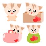 Cartoon Cat Illustration Stock Photo