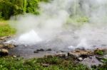 Spring Of Naturally Hot Water Stock Photo