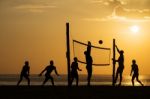 Beach Volleyball Stock Photo