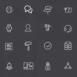 Outline Icon Set For Graphic Design  Illustration Eps 10 Stock Photo