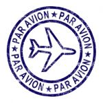 Par Avion Stamp Stock Photo