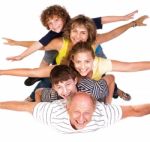 Happy Family Having Fun Stock Photo